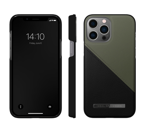 iDeal of Sweden Atelier Case iPhone 12PM/13PM Onyx Black Khaki – image 2