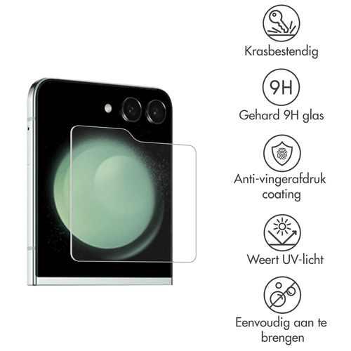 Accezz Gehard Glas Screenprotector Samsung Galaxy Z Flip 6 / Z Flip 5, afbeelding 2