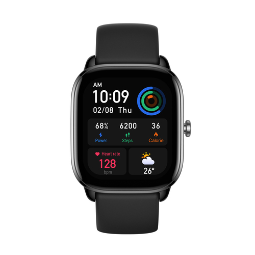 Amazfit GTS 4 mini 4,19 cm (1.65") AMOLED Цифровой 336 x 384 пикселей Сенсорный экран Черный GPS (спутниковый)