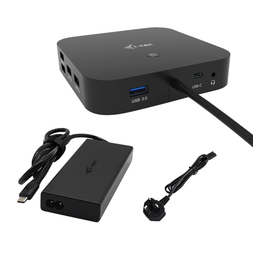 i-tec C31DUALDPDOCKPD100WUK док-станция для ноутбука Проводная USB 3.2 Gen 1 (3.1 Gen 1) Type-C Черный