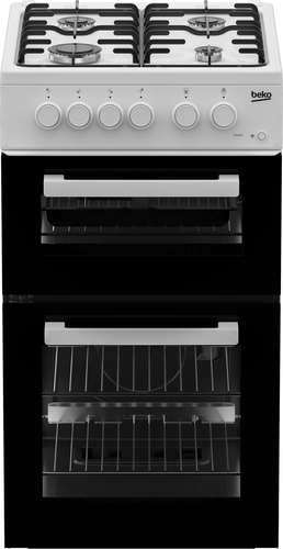 Beko KDG580W 50cm Freestanding Gas Twin Cavity Cooker