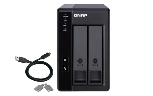 QNAP TR-002 HDD/SSD ümbris Must 2.5/3.5