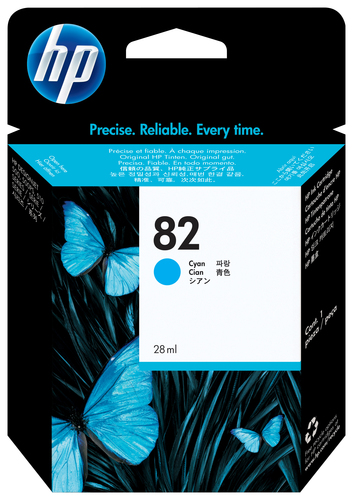 HP Tinteiro DesignJet 82 Ciano de 69 ml. Tipo de cor de tinta: Tinta baseada em corante, Volume da tinta de cor: 69 ml, Qu