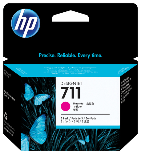 CZ135A HP 711 MAGENTA 3-PACK 29ML  TINTA AMPLIO FORMATO CZ135A