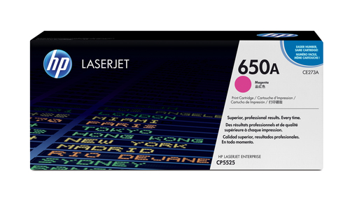 TONER ORIGINAL HP LASERJET 650A MAGENTA CE273A - CE273A