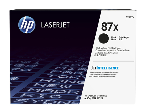 CF287X TONER HP 87X CF287X NEGRO LASERJET M506dn/M50dn/M527c/M527dn ALTO RENDIMIENTO 18 000 PAG  CF287X