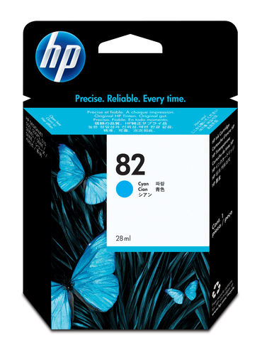 Cartucho HP 82 Cyan 28ml CH566A - Hewlett Packard