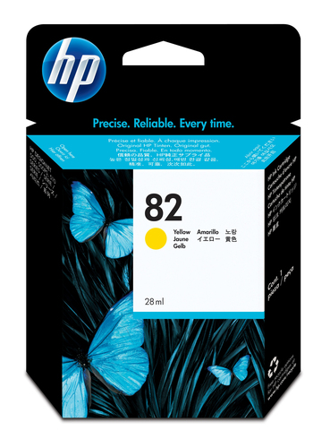 Cartucho HP 82 Amarillo 28ml CH568A - Hewlett Packard