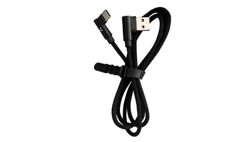 CABLE VORAGO CAB-307 USB A TIPO C 2.4A 90 GRADOS NEGRO UPC 7502266677765 - CAB-307