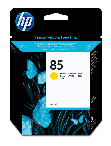 HP 85 - 69 ml - gran capacidad - amarillo - original - DesignJet - cartucho de tinta - para DesignJet 130 130gp 130nr 130r 30 30gp 30n 90 90gp 90r - C9427A