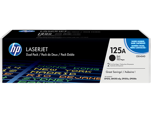 TONER HP 125A NEGRO DUAL PACK CB540AD - CB540AD