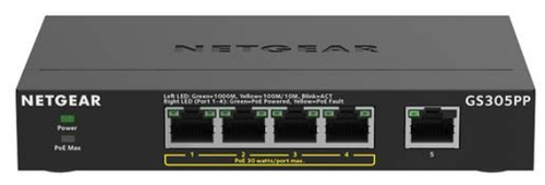 NETGEAR 5PT POE/POE+ GIGE Unmngd Switch