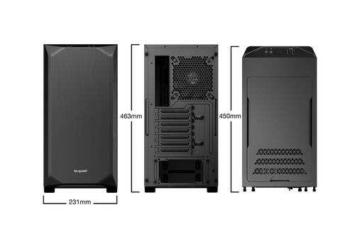 be quiet! Pure Base 500 Black - Midtower, afbeelding 2