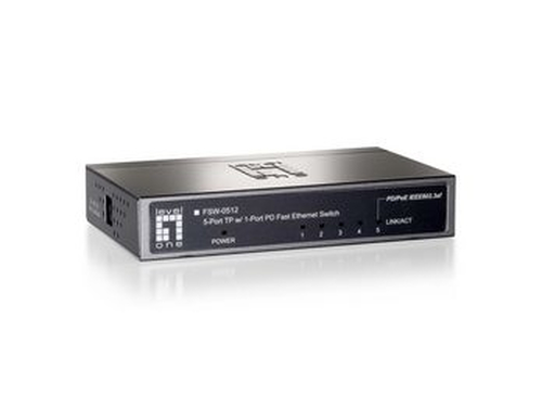 LevelOne 4 FE + 1 FE PoE PD Switch