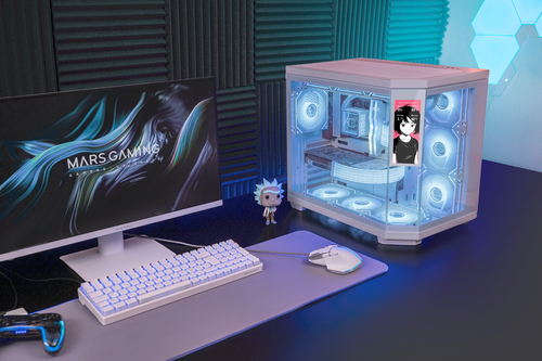 Mars Gaming MC3TCORELCDW computer case Midi Tower White – image 9