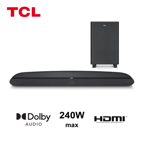 TS6110 BARRA DE SONIDO TCL TS6110 CANAL 2.1 DOLBY O SUBWOOFER 240W