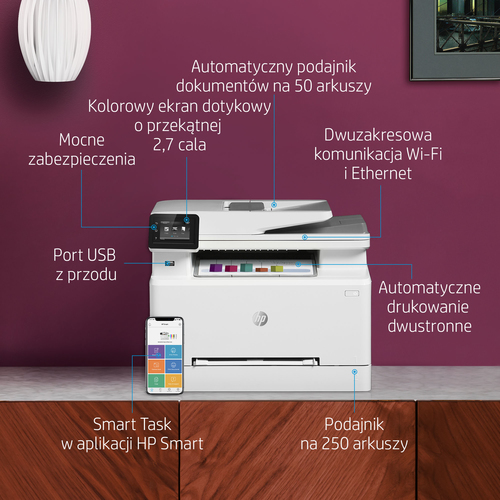 Drukarka wielofunkcyjna laserowa HP LaserJet Pro M283fdw | WI-FI Dupleks Color USB LAN