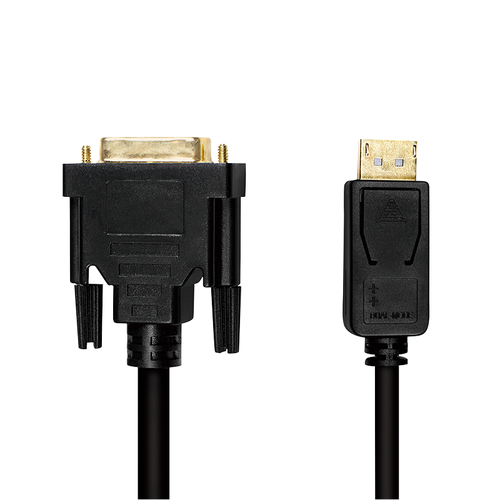 LogiLink DisplayPort-Kabel DP 1.2 zu DVI 1.2 1,0m zwart, afbeelding 2