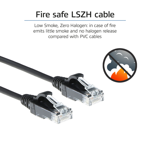 ACT Connectivity LSZH U/UTP CAT6 datacenter slimline patchkabel snagless met RJ45 connectoren, afbeelding 7