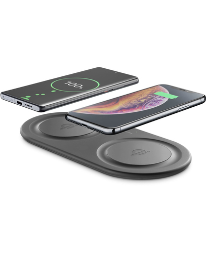 Cellularline Gemini Wireless Charger - Apple, Samsung and other Wireless Smartphones