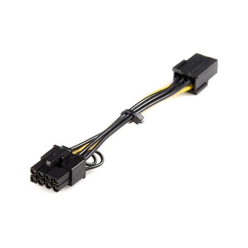 StarTech.com PCI Express 6 pin to 8 pin Power Adapter Cable Strømforsyningsadapter 15.5cm Gul