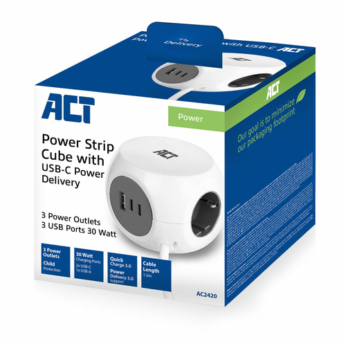 ACT AC2420 3 contacten stekkerdoos, afbeelding 4