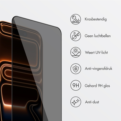 Accezz Gehard Glas Privacy SH00089416 - Screenprotector + Applicator, afbeelding 4