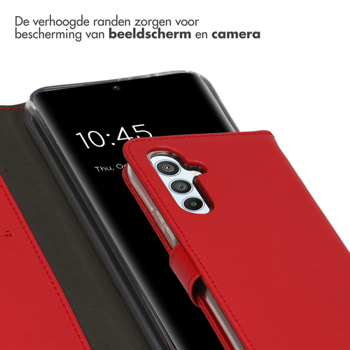 Selencia Echt Lederen Bookcase Samsung Galaxy A54 (5G) - Rood, afbeelding 4