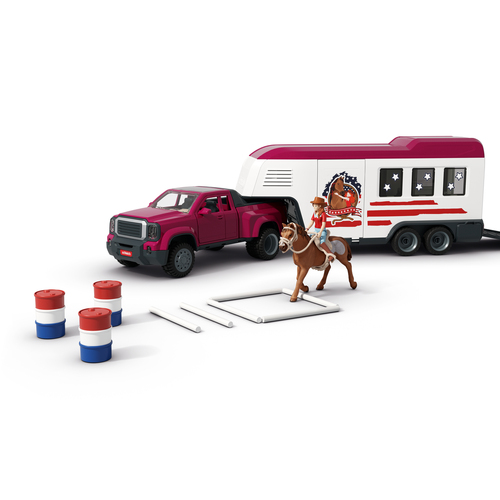 Schleich Horse Club - Lakeside-truck met aanhangwagen speelfiguur, afbeelding 4