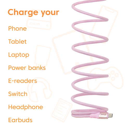 CLUB3D CAC-3031 USB-kabel USB 2.0 2 m USB C Roze, afbeelding 2