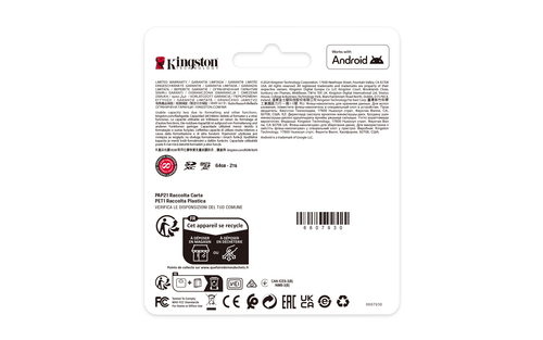 Kingston Canvas Select Plus MicroSD 100MBs Class 10 64GB with Adapter - image 6