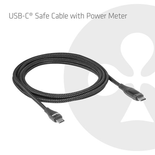 CLUB3D Veilige USB-C®-kabel met vermogensmeter, 240 W, geen dataoverdracht, 2 m, afbeelding 2