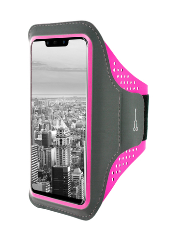 Mobiparts Comfort Fit Sport Armband Huawei Mate 20 Lite Neon Pink