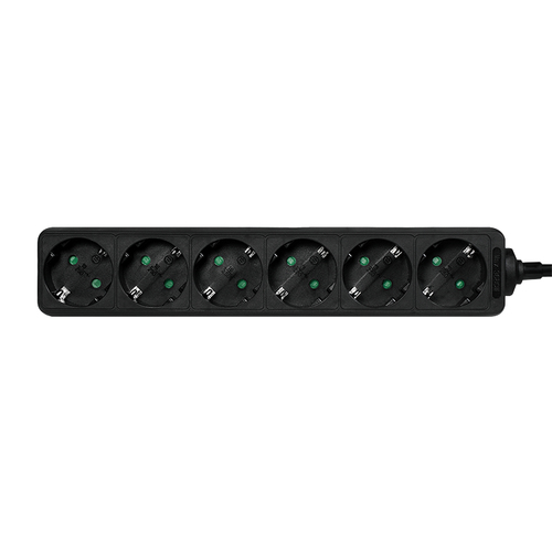 LogiLink stekker omlijsting 6-lade met Kindersicherung, black, afbeelding 2