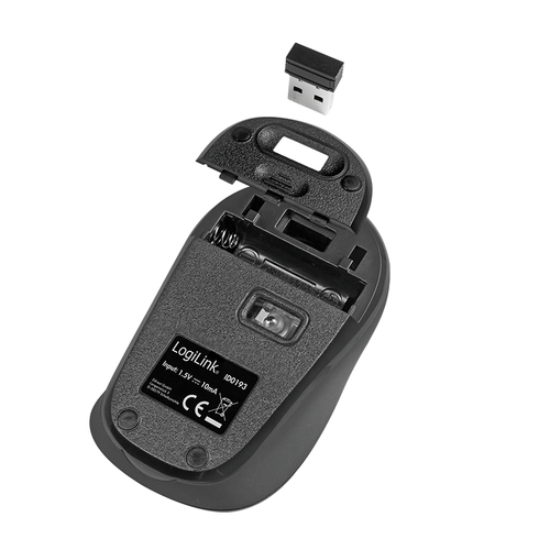 LogiLink muis radio 2,4 GHz 3-Button, zwart, afbeelding 5