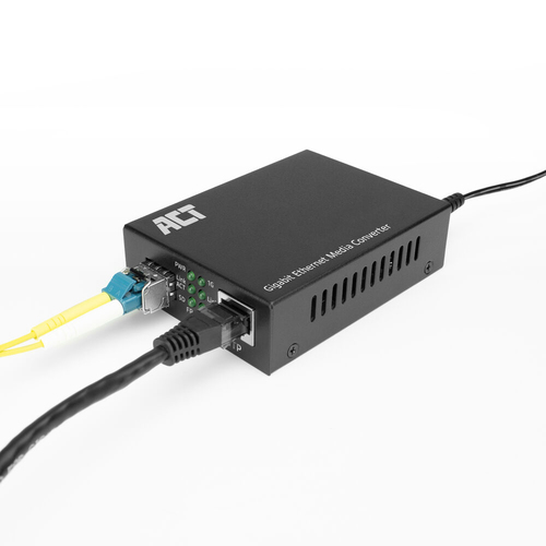 ACT AC4451 netwerk media converter 1000 Mbit/s Multimode, Single-mode Zwart, afbeelding 4