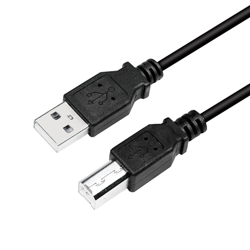 LogiLink CU0009B USB-kabel USB 2.0 5 m USB A USB B Zwart