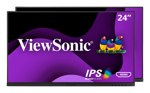 24IN DUAL PACK HEAD-ONLY 1080P IPS MONITORS WITH HDMI, DP, AND VGA.