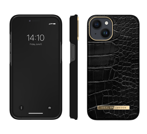 iDeal of Sweden Atelier Case iPhone 13 / 14 Neo Noir Croco – image 3