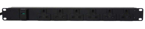 Vertiv EGVHVRB062-102UKLPS6-IP44 блок распределения питания 6 розетка(и) Черный