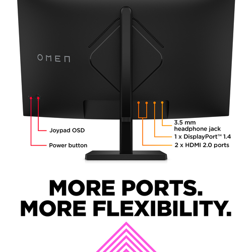 HP Omen 780K6AA#Abu 32" Quad HD Curved Gaming Monitor - 165Hz, 1ms, FreeSync - image 4
