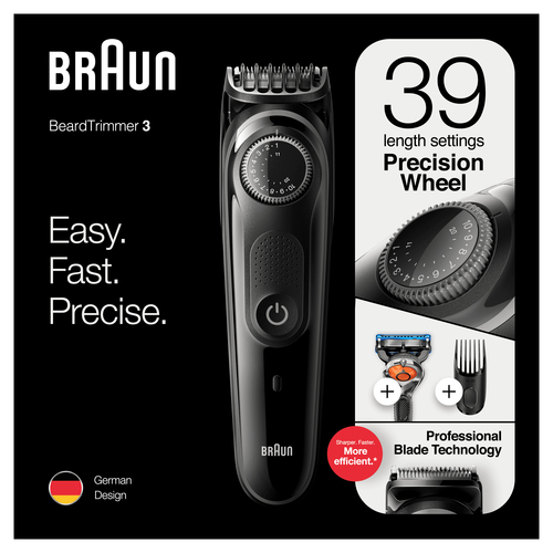 Braun Beard Trimmer BT3242 Men Trimmer & Hair Clipper, 39 Length Settings, Black/Grey – image 5
