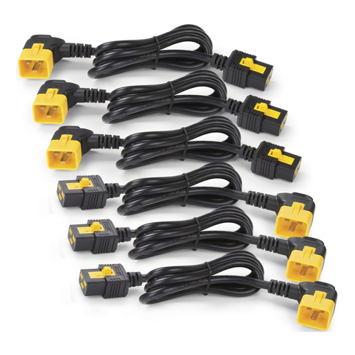 APC 6x Power Cable C19 / C20 1,8m bent