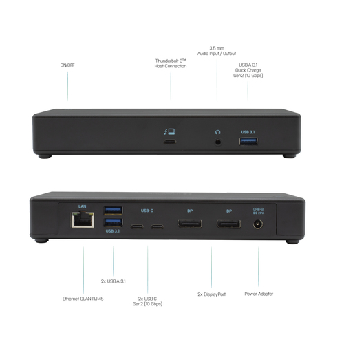 i-Tec TB3CDUALDPDOCKPD - Dockingstation, afbeelding 4