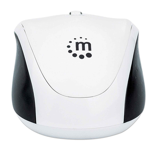Manhattan Dual-Mode Mouse, Bluetooth 4.0 and 2.4 GHz Wireless, 800/1200/1600 dpi, Three Buttons With Scroll Wheel, Black &