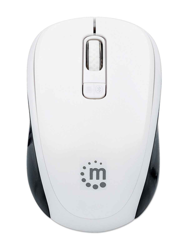 Manhattan Dual-Mode Mouse, Bluetooth 4.0 and 2.4 GHz Wireless, 800/1200/1600 dpi, Three Buttons With Scroll Wheel, Black &