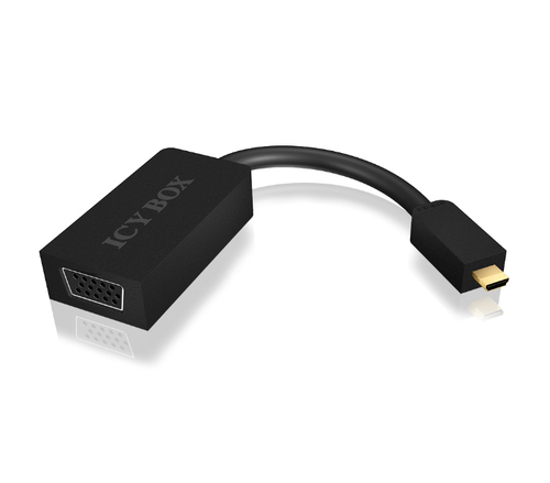 ICY BOX IB-AC503 VGA (D-Sub) HDMI Typ D (Mikrofon) Schwarz