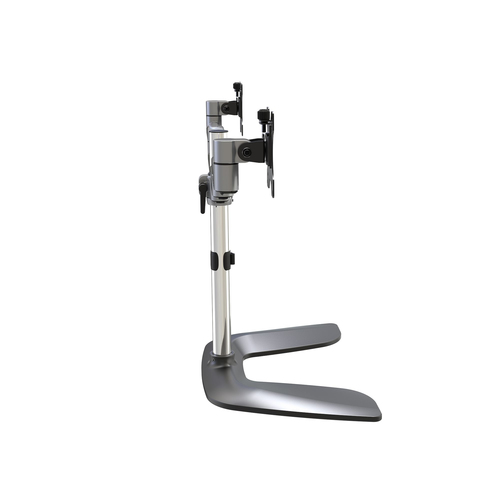 StarTech.com Dual Monitor Stand, Ergonomic Desktop Monitor Stand for up to 32 VESA Displays, Free-Standing Articulating Universal Computer Monitor Mount, Adjustable Height, Silver - & Quick Assembly (ARMDUALSS) Stativ 2 skærme 32 – billede 5
