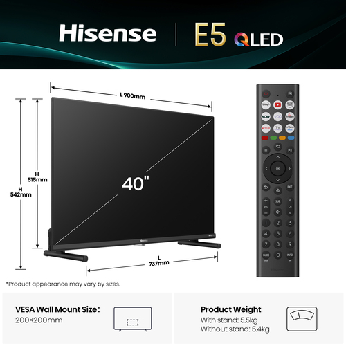 Hisense 40" E5QTUK QLED FHD Smart TV with Freely – image 4