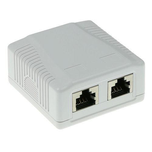 ACT Modulair opbouwdoos shielded 2-voudig CAT6